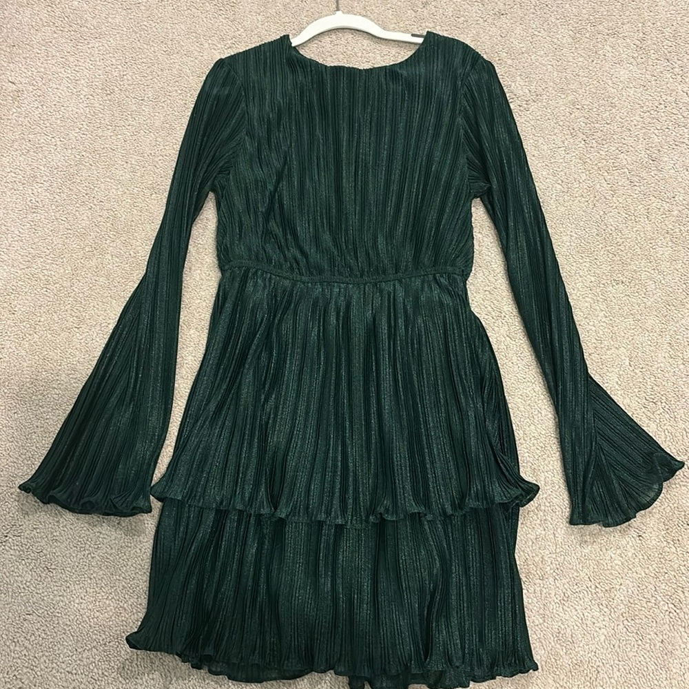 City Studio green, shiny dress